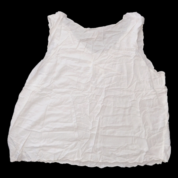 Bali Emerald White Butterfly Top Size 2X - Picture 2 of 5